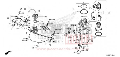KRAFTSTOFFTANK (CRF450R) CRF450RK de 2019